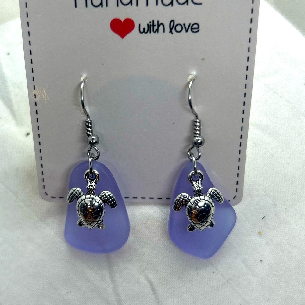 Sea glass earrings